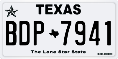 TX license plate BDP7941