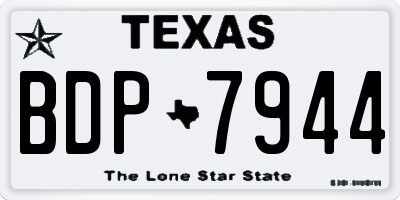 TX license plate BDP7944