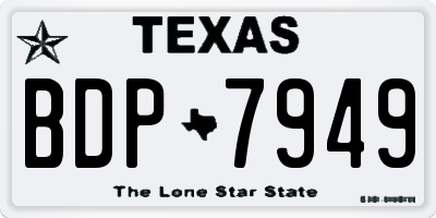 TX license plate BDP7949