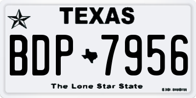 TX license plate BDP7956