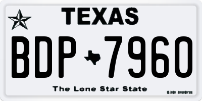 TX license plate BDP7960