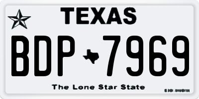 TX license plate BDP7969
