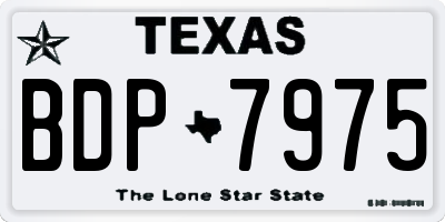 TX license plate BDP7975