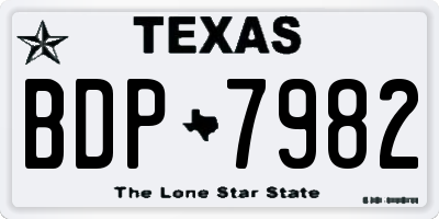 TX license plate BDP7982