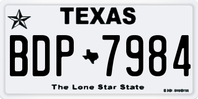 TX license plate BDP7984