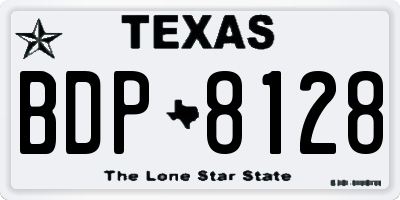 TX license plate BDP8128