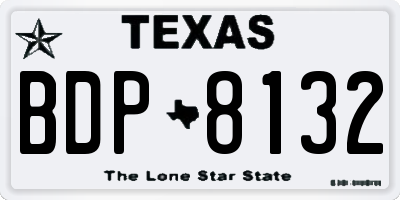 TX license plate BDP8132