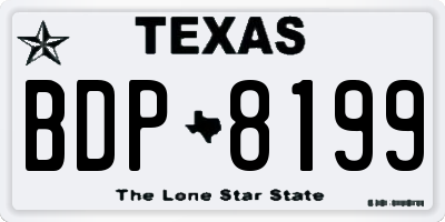 TX license plate BDP8199