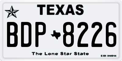 TX license plate BDP8226
