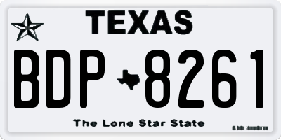 TX license plate BDP8261
