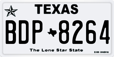 TX license plate BDP8264