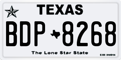 TX license plate BDP8268