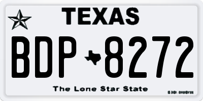 TX license plate BDP8272
