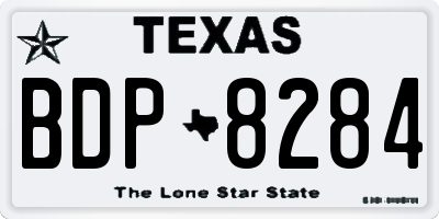 TX license plate BDP8284