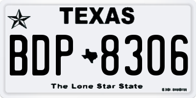 TX license plate BDP8306