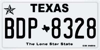 TX license plate BDP8328