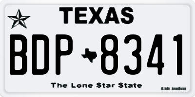 TX license plate BDP8341