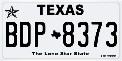 TX license plate BDP8373