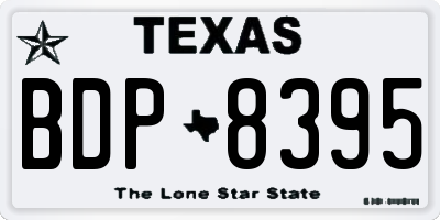 TX license plate BDP8395