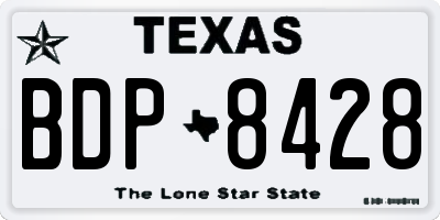 TX license plate BDP8428