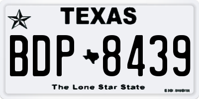 TX license plate BDP8439