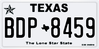 TX license plate BDP8459