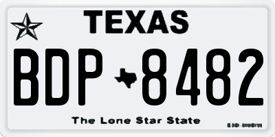 TX license plate BDP8482