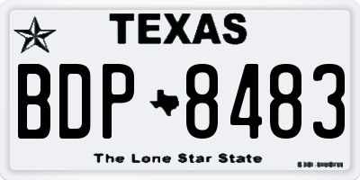TX license plate BDP8483