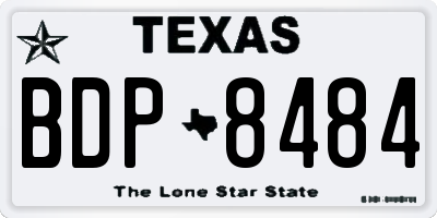 TX license plate BDP8484