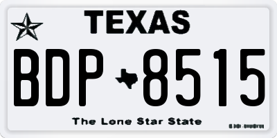 TX license plate BDP8515