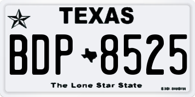 TX license plate BDP8525