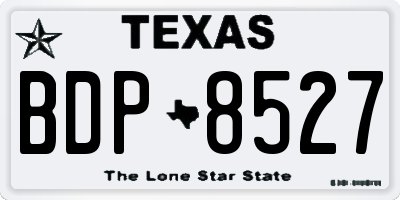 TX license plate BDP8527
