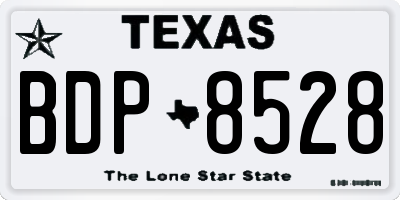 TX license plate BDP8528