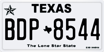 TX license plate BDP8544