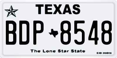 TX license plate BDP8548
