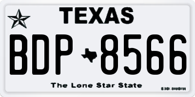 TX license plate BDP8566