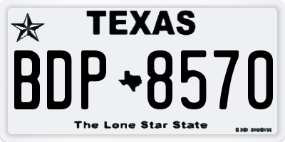 TX license plate BDP8570