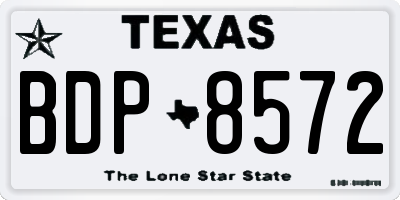 TX license plate BDP8572
