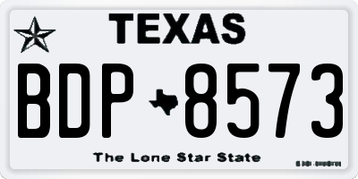 TX license plate BDP8573