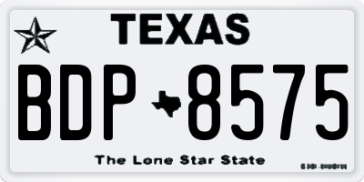 TX license plate BDP8575