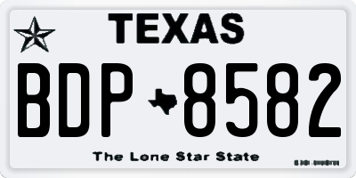 TX license plate BDP8582