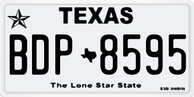 TX license plate BDP8595
