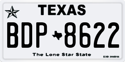 TX license plate BDP8622
