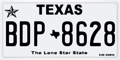 TX license plate BDP8628