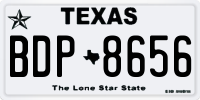 TX license plate BDP8656