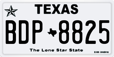 TX license plate BDP8825