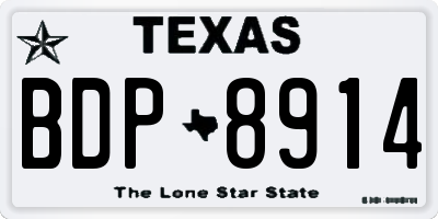 TX license plate BDP8914