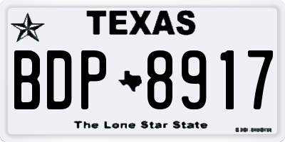 TX license plate BDP8917