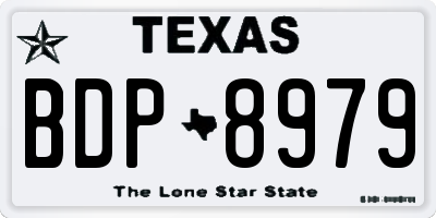 TX license plate BDP8979