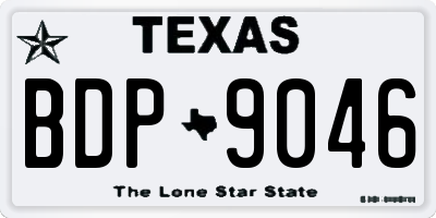 TX license plate BDP9046